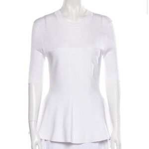Proenza Schouler Sheer Peplum Top sz L
